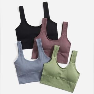 Yoga Basic 4pcs Medium Support Seamless Sports Bra